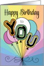 Business Happy Birthday Colorful Balloons card