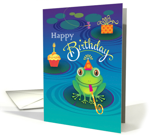 Frog Lovers Happy Birthday card (1486420)