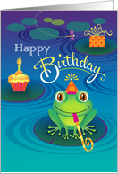Frog Lovers Happy Birthday card