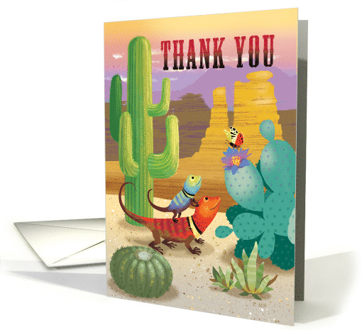 From Both Thank You Cute Lizards in the Desert card (1489292)