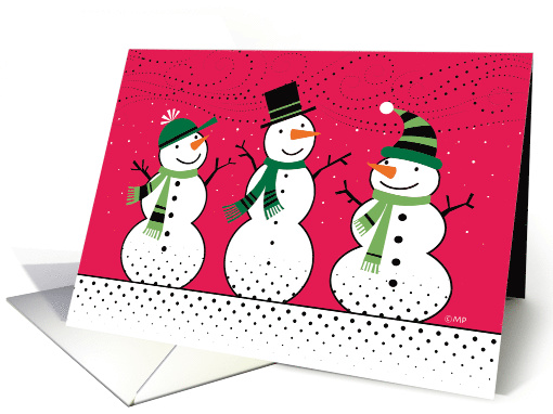 Red Green Snowmen Christmas card (1506962)