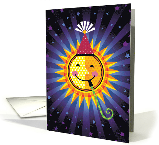Stars Sun Happy Birthday Universe card (1508200)
