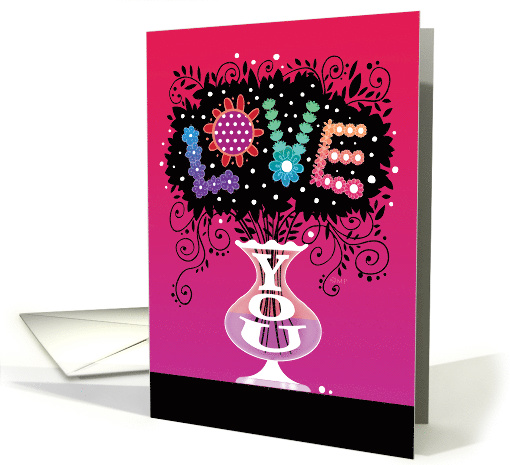 Love Bouquet Valentine Colorful Flowers card (1509194)