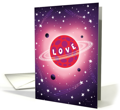 Love Planet Valentine with X O Rings card (1509196)