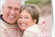 Life Partner Scroll Heart Valentine Custom Photo card