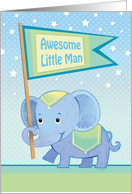 New Baby Boy Congratulations Cute Elephant card