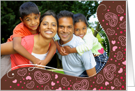 From All of Us Custom Photo Pink Hearts Chocolate Valentine card