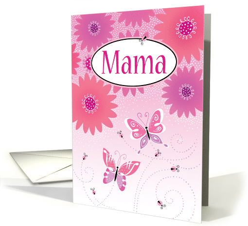 Pink Flowers Lady Bugs Butterflies Mother's Day For Mama... (1522594)
