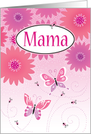 Pink Flowers Lady Bugs Butterflies Mother’s Day For Mama From Twins card