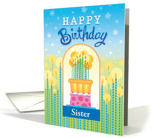 Happy Birthday Cake Candles Stars humor card (1530280)