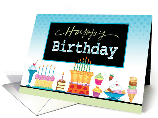 Happy Birthday Cakes Cupcakes Icecream Business card (1538246)