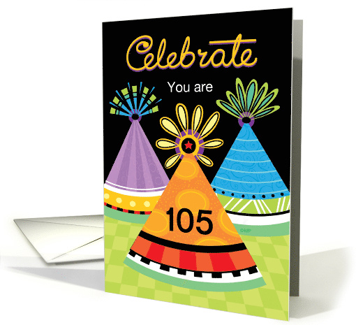 Celebrate Birthday Bright Party Hats Custom Age One... (1538368)