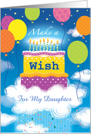 Happy Birthday Cake Candles Custom Daughter card