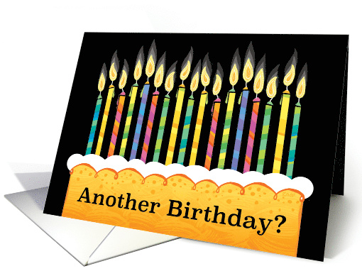 Happy Birthday Cake Candles Humor card (1538984)