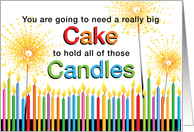 Happy Birthday Candles Sparklers Humor card