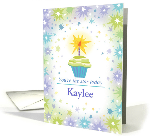 Birthday Cupcake with Stars Custom Kaylee K card (1540026)