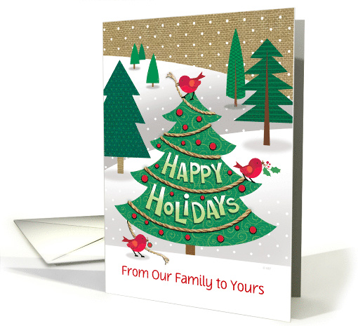 From Our Family to Yours Happy Holidays Red Bird in... (1542028)