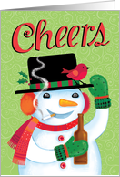 Humor Smoking Snowman Beer Christmas Holidays card
