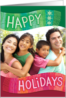Happy Holidays Scarves Red Green Custom Photo card