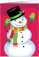 Season’s Greetings Snowman Christmas card