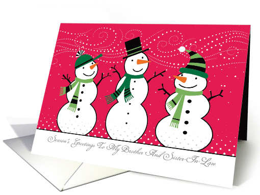 Brother and Sister-in-Law Happy Holidays Christmas card (1552340)