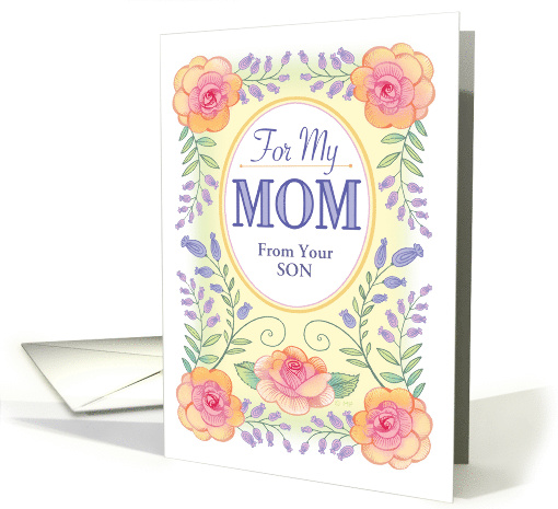 Mother's Day Pink Roses for Mom from Son card (1569126)