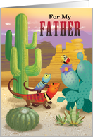 Father’s Day Lizards Cactus Succulent Desert Mesa card