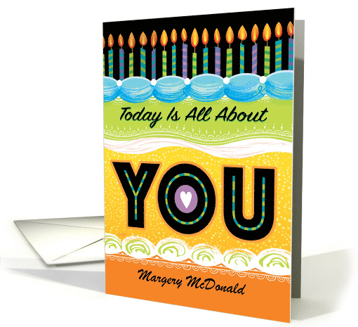 Birthday Cake Candles About You Customize card (1580642)