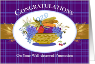 Congratulations On Your Promotion Fruit Grapes Wheat Business card