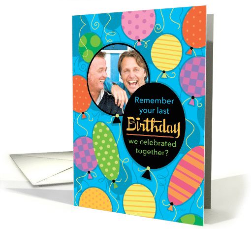 Birthday Balloons Custom Photographs Remember card (1595596)
