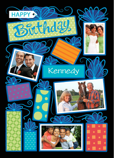Happy Birthday Presents Custom Photo Initial Letter K