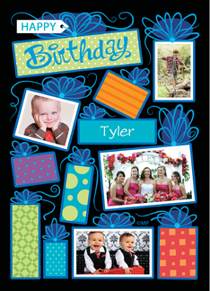 Happy Birthday Presents Custom Photo Initial Letter T