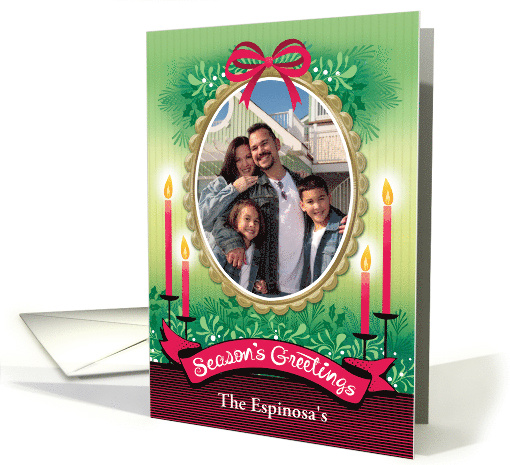Season's Greetings Covid Christmas Candles Mantle Custom... (1659056)