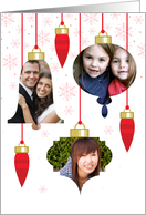 Custom Photo Merry Christmas Retro Ornaments card