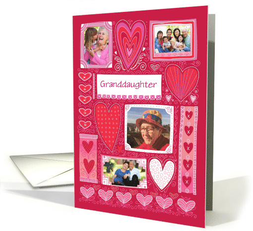 Granddaughter 4 Custom Photos Valentine Decorative Hearts... (1668674)