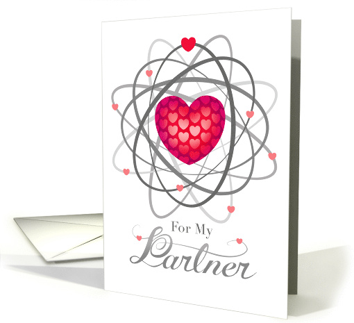 Partner Valentine Atom Heart Pink Red card (1669662)