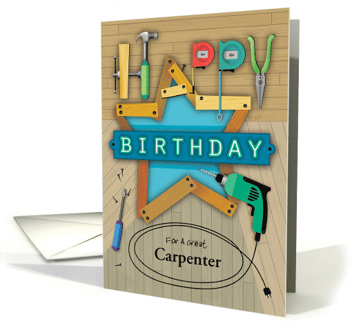 Carpenter Happy Birthday Carpentry Project card (1673818)