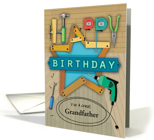 Grandfather Happy Birthday Carpentry Project card (1673844)