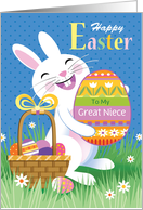 Great Niece Easter Bunny With Giant Egg card