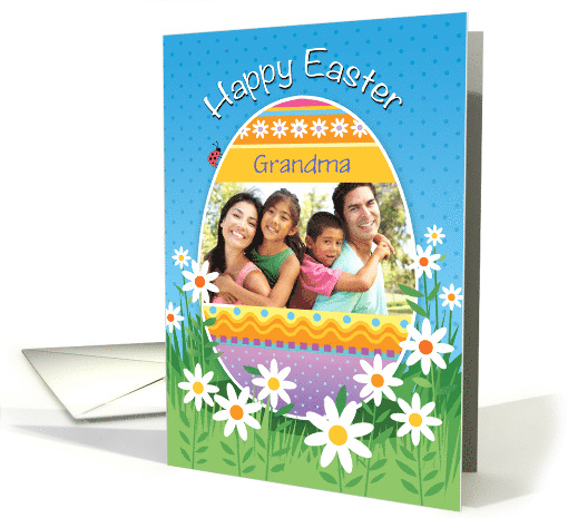 Grandma Custom Photo Easter Egg card (1676958)