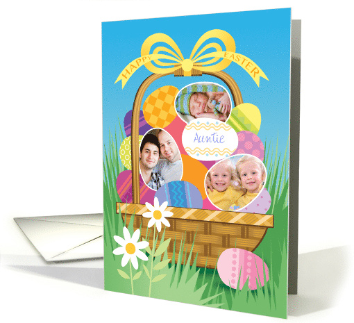 Auntie Custom Photo Easter Basket Eggs card (1677280)