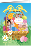 Auntie Custom Photo Easter Basket Eggs card