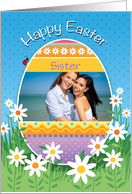 Sister Custom Photo Easter Eggs card