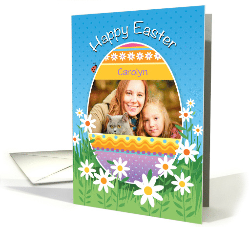 C Name Custom Photo Easter Eggs card (1677340)