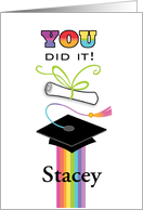 LGBTQ Rainbow Graduation Gay card