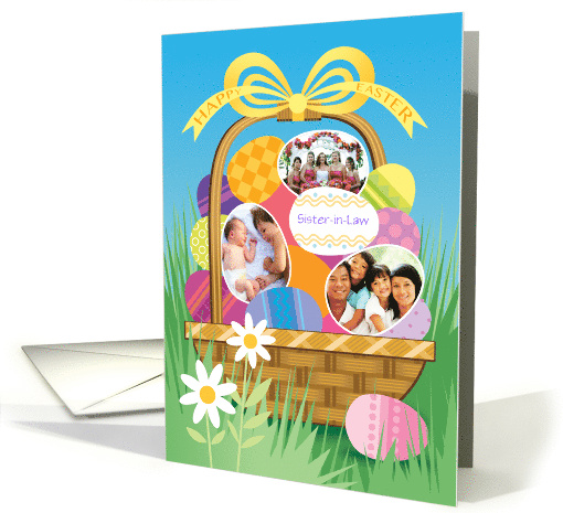 Sister-in-Law Custom Photo Easter Basket Eggs card (1677460)