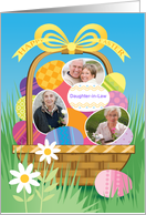 Daughter In Law Custom Photo Easter Basket Eggs card