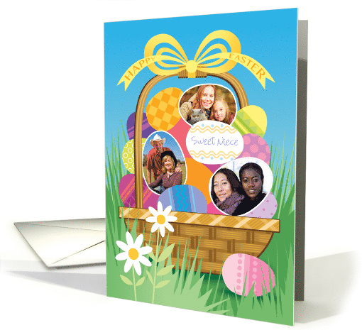 Niece Custom Photo Easter Basket Eggs card (1677536)