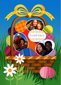 Niece Custom Photo Easter Basket Eggs