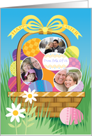 From Both of Us Custom Photo Easter Basket Eggs card